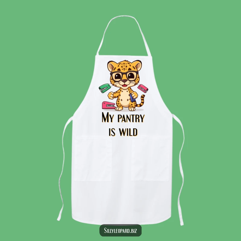 Funny Leopard Apron: Juggling Boss for Chic Kitchen Style
