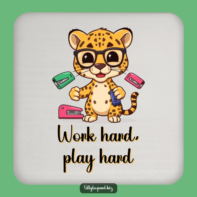 Funny Leopard Coasters: Stapler Juggler for Chic Table Protection