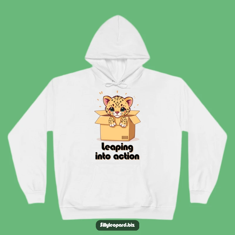 Funny Leopard Cub Hoodie: Cozy Box Surprise for Playful Comfort