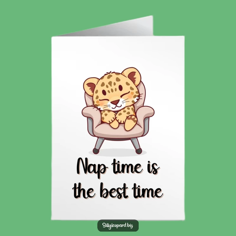 Funny Free Printable Birthday Card: Napping Cub, Cozy Office Theme, Downloadable!
