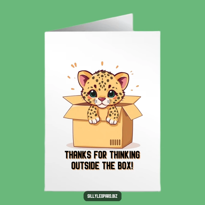 Leopard Cub Thanks Free Printable Card - Bursting Gratitude